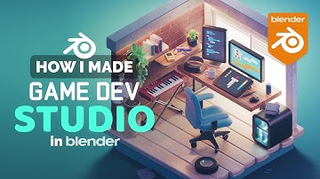 Isometric Studio Room in Blender - 3D Modeling Process | Polygon Runway
