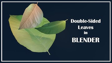 How to make Two-sided leaves in Blender (in 5 minutes)