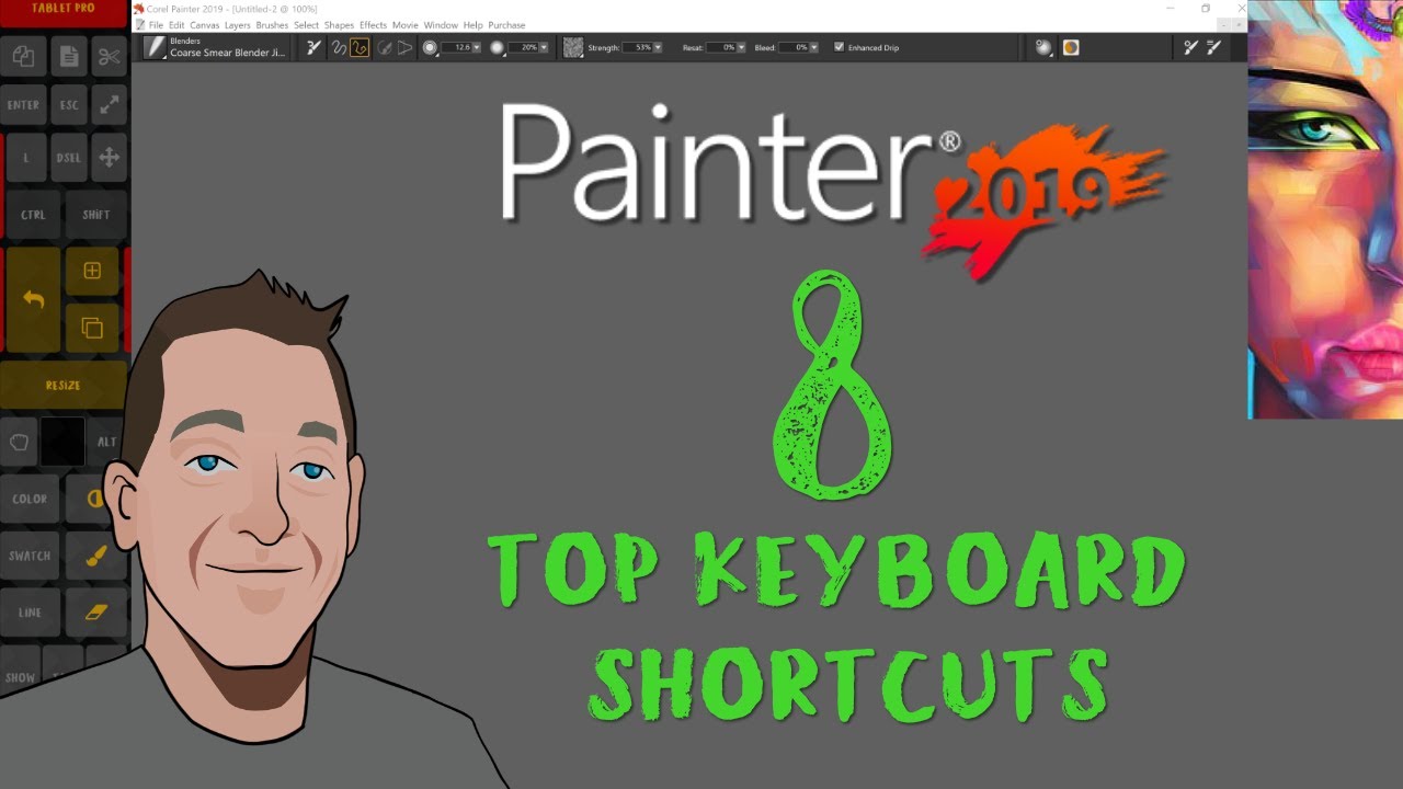 corel painter 11 keyboard shortcuts