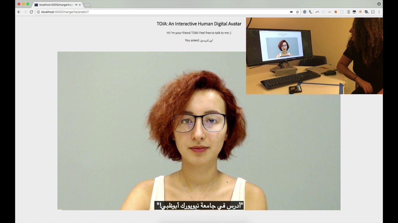A Bilingual Interactive Human Avatar Dialogue System - Arabic/English Demo