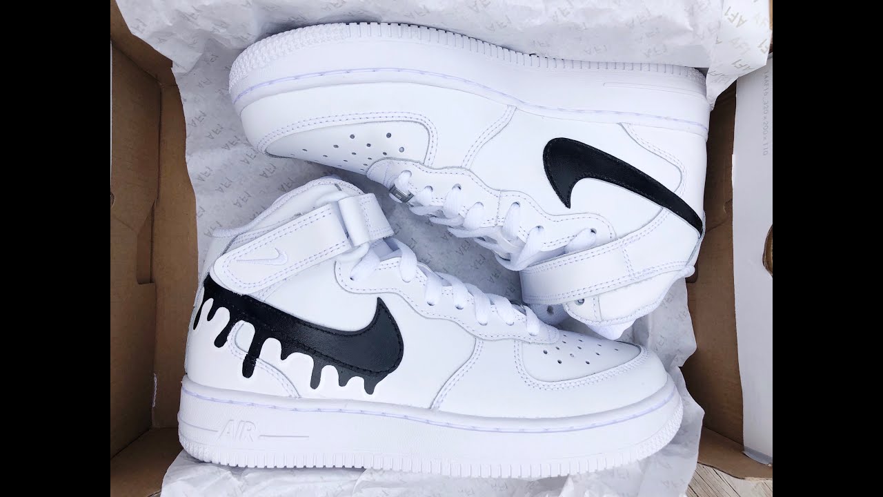 nike air force 1 black drip