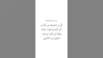سورة الأنعام ٦٣