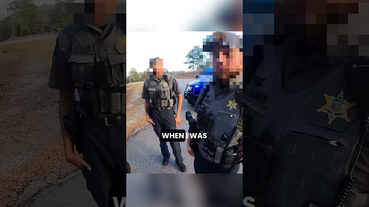 Police Officers stop young biker for speeding 🚔 (via hex.rrr/ig)