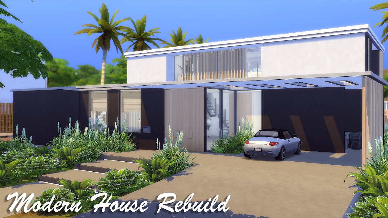 Modern House ⭐️ Rebuild | Stop Motion build | The Sims 4 | NO CC - YouTube