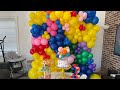 DIY Balloon Wall Birthday Backdrop -  How I decorated my daughter’s 2nd birthday vlog (Colors theme)