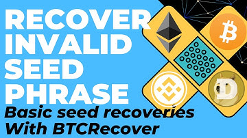Basic BTCRecover Word Seed Phrase Recovery. Missing words, Invalid Mnemonic, Private Key, BIP39/44