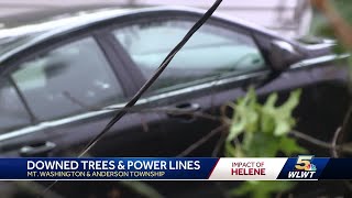 Cincinnati neighbors dealing with downed trees, power lines due to remnants of Helene