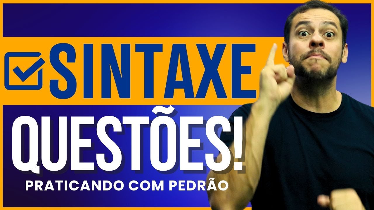 ❌✅QUESTÕES de SINTAXE para CONCURSOS || Português com Pedro Lima!