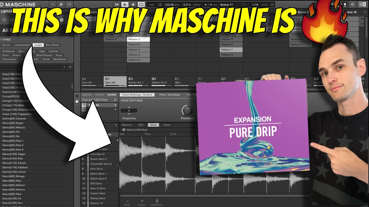 Making a CRAZY BEAT with Maschine Expansion Pure Drip - YouTube