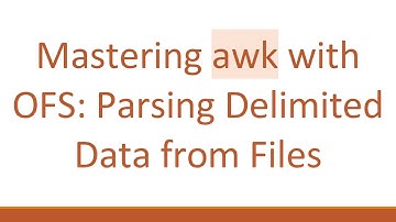 Mastering awk with OFS: Parsing Delimited Data from Files