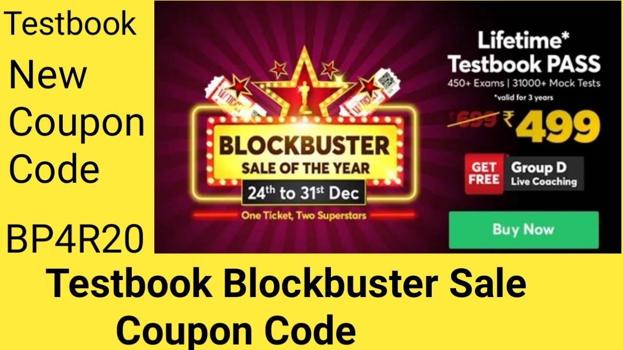 Testbook Blockbuster Sale Coupon Code Testbook RRB Group D Live