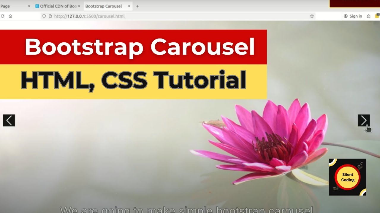 How To Make Bootstrap Carousel ? - Bootstrap Tutorial - YouTube