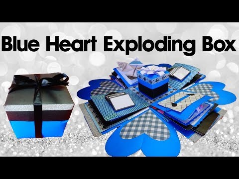 Blue Heart Exploding Box By Arte