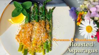 Healthy Roasted Asparagus with Parmesan & Breadcrumb | Crispy, Zesty & Delicious! 🌿✨