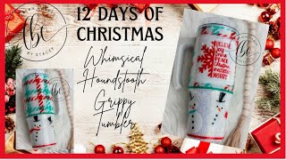 Whimsical Houndstooth Grippy Tumbler