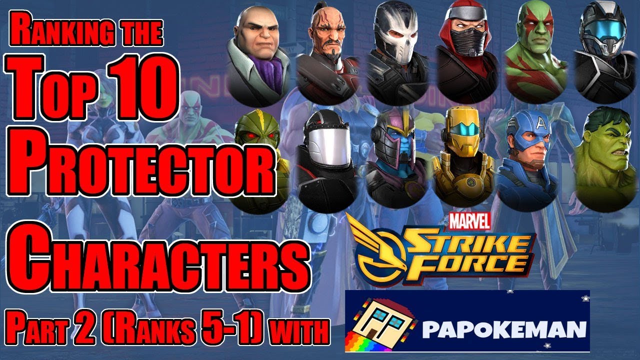 Marvel Strike Force Top 10 Protectors Characters part 2 ranks 51