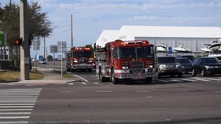 Melbourne Fire Department *MASSIVE* Commercial Fire Response (MULTIPLE UNITS/Q WARNING)