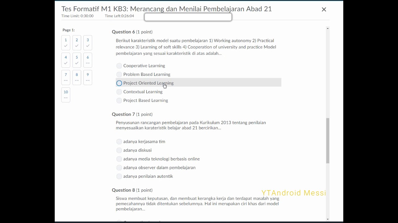 Soal Tes Formatif M3 Kb1 Teori Belajar Behavioristik