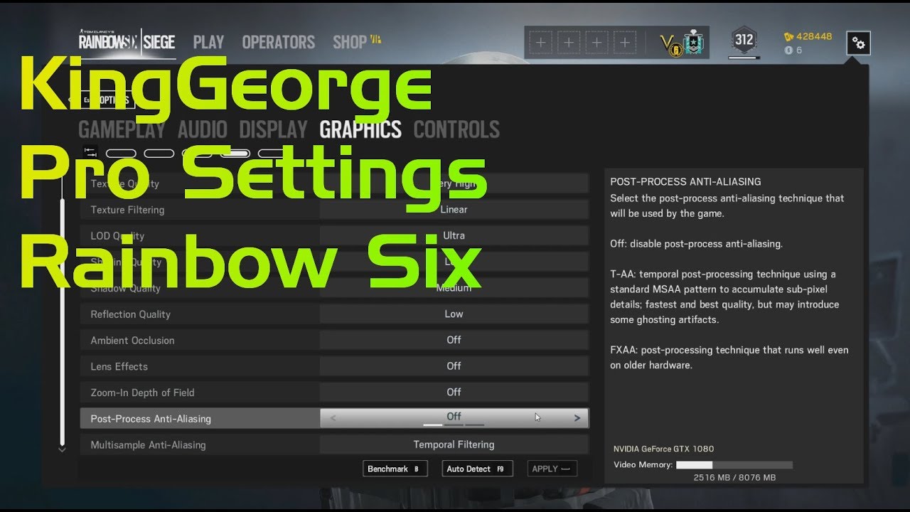 Rainbow Six Settings Pro Player YouTube