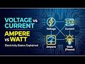 ভোল্টেজ কারেন্ট অ্যাম্পিয়ার ওয়াট কি ? Voltage, Current, Ampere & Watt Explained । Electricity Basics
