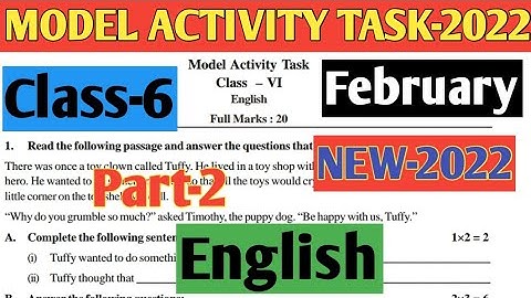 Class-6 English( ইংরেজি) Model Activity Task Part 2 February 2022//New February 2022 Class 6