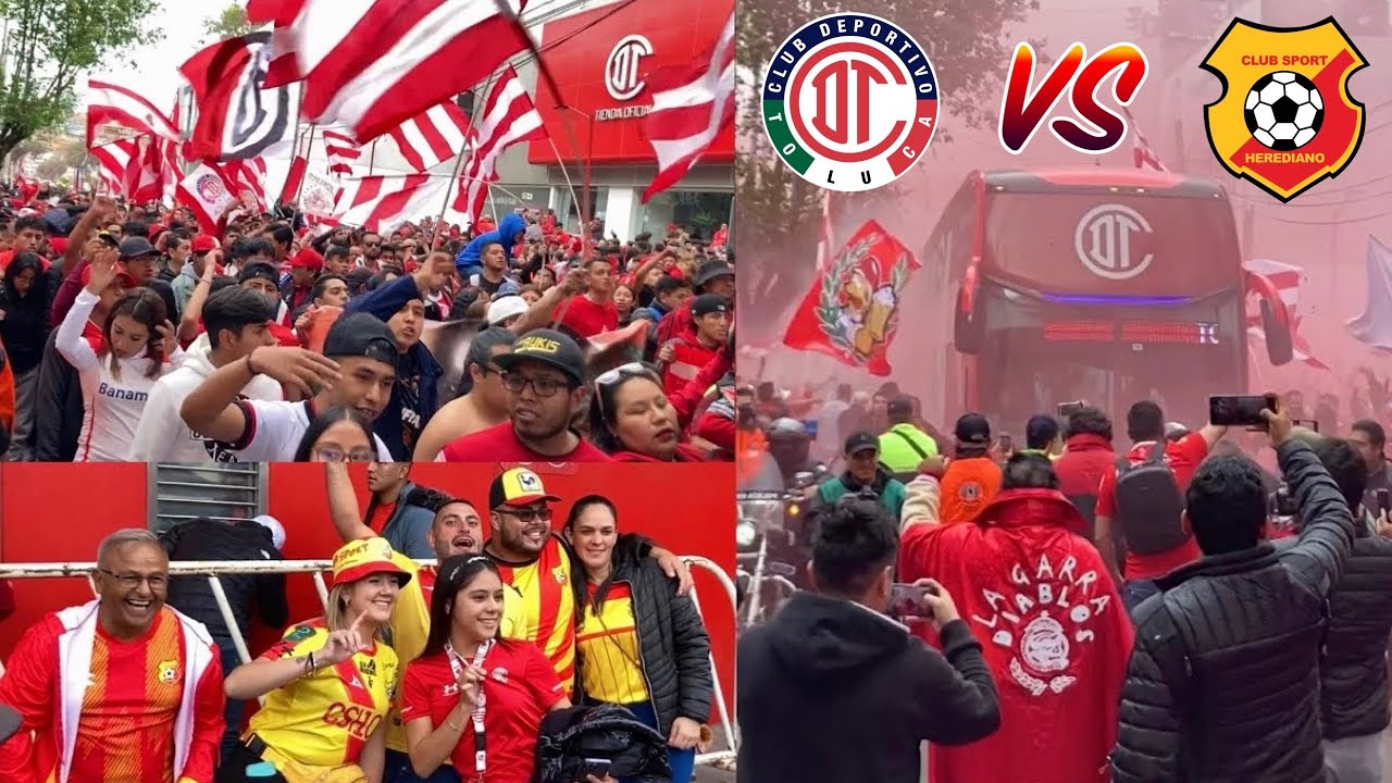 Afición de Toluca FC en la Previa Toluca vs Herediano partido de CONCACAF