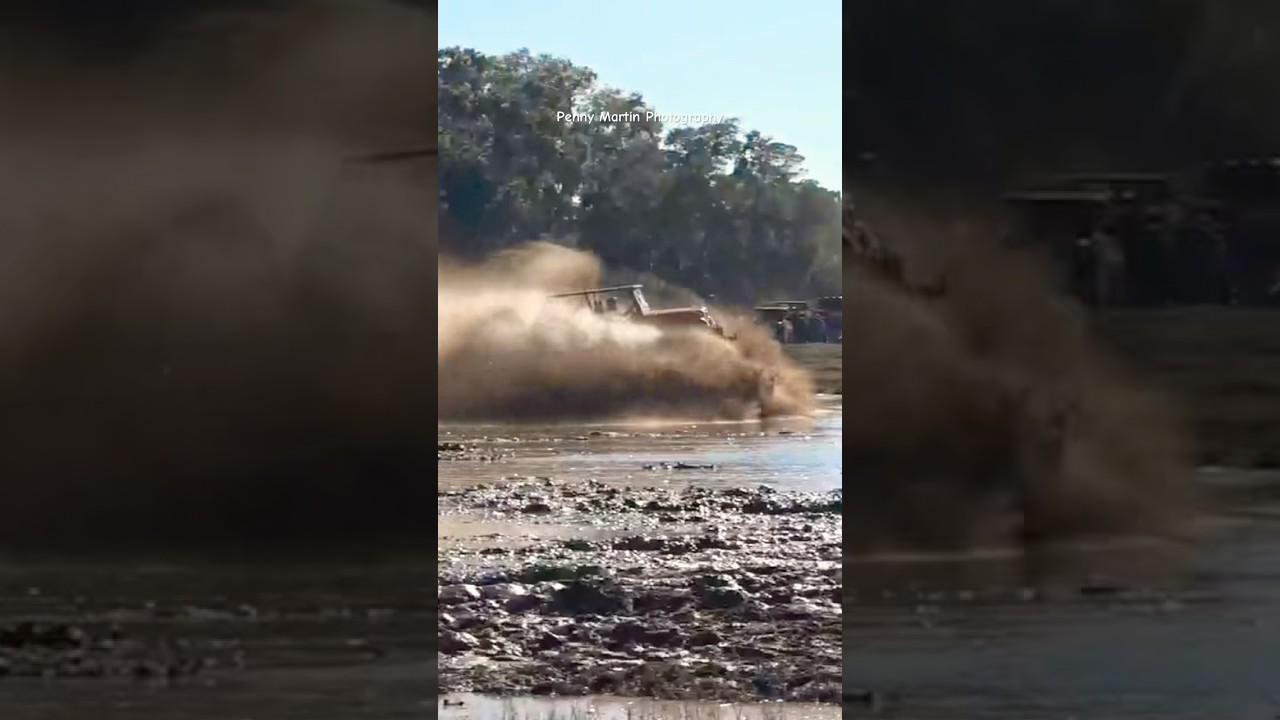 Wild Ride Mega Jeep sails across the Bog 