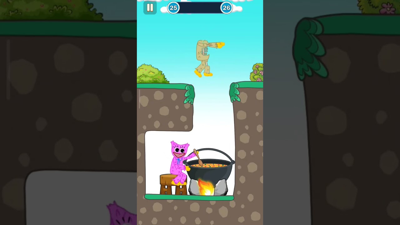 Hugy's Funny Animated Story - Huggy Wuggy Ruins Kissy Missy's Food - Game Play