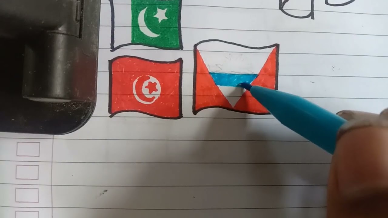 Menggambar Bendera Antigua dan Barbuda