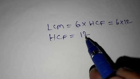 இரு எண்களின் மீ. சி.ம ஆனது மீ.பெ.கா.வின் 6 மடங்காகும். மீ.பெ.கா 12 & ஓர் எண் 36 எனில் மற்றொரு எண்?