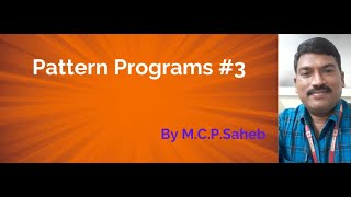 Pattern Programs #3