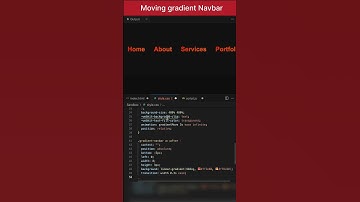 Navbar menu gradient Animation using HTML CSS