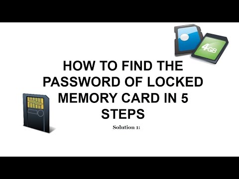 Video: How To Find Out The Password Of A Flash Card