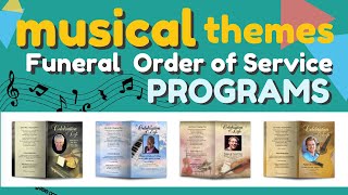 Funeral Order Of Service Programs - Musical Designs Templates