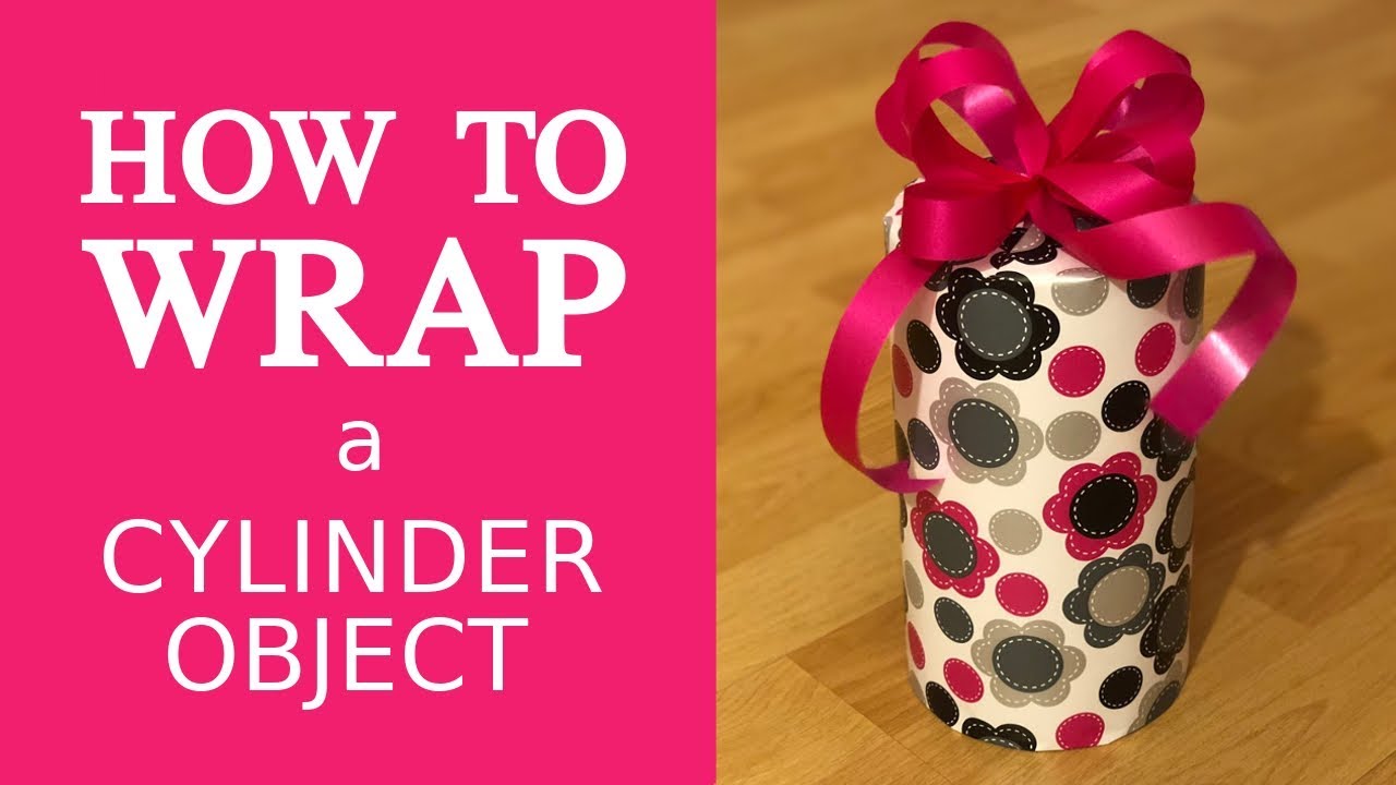 Easy gift wrapping - wrap a cylinder box - YouTube