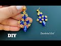 Simple Beaded earrings || Cobeads collaboration Tutorial