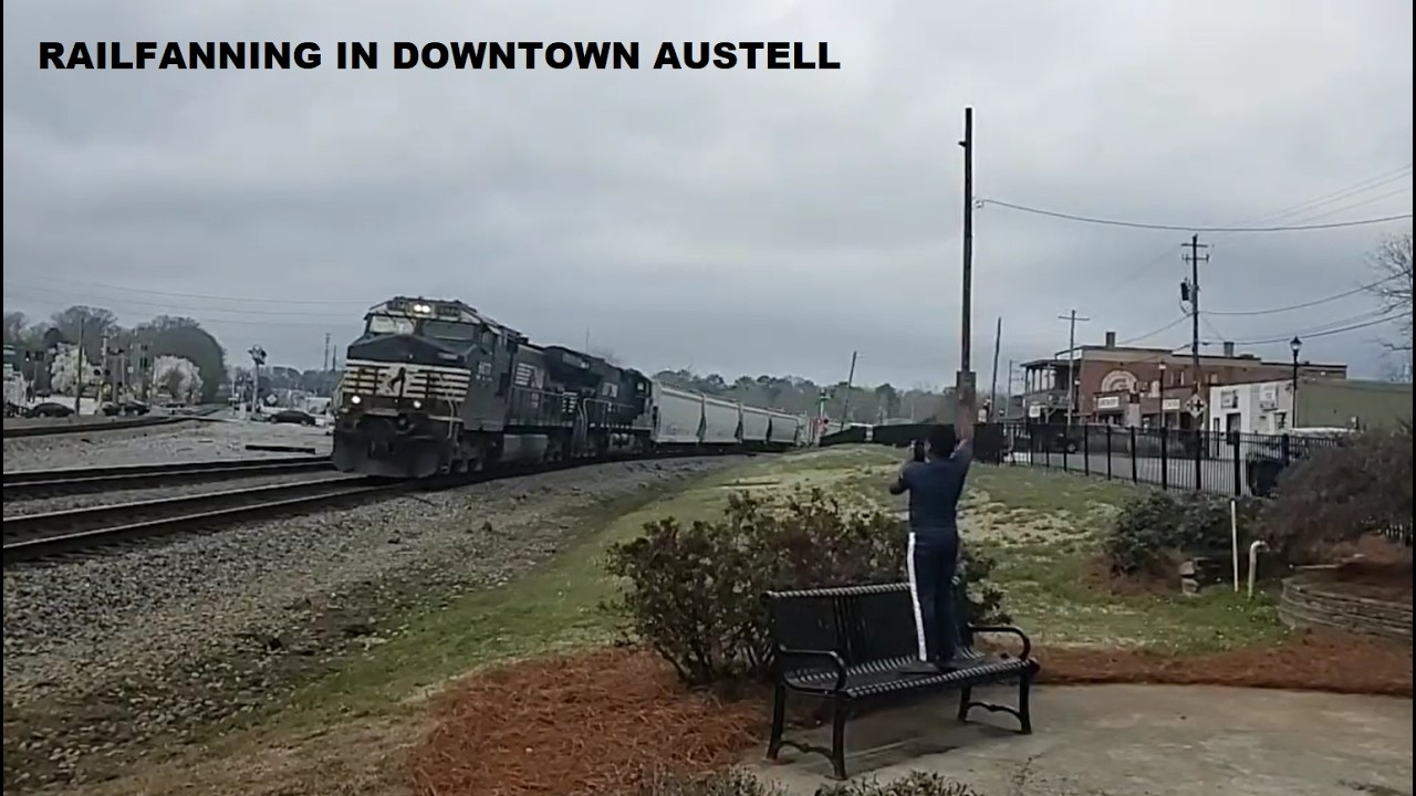 Railfanning in Downtown Austell (Ft. NS) 3-7-26