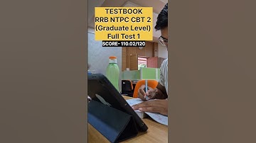 TESTBOOK RRB NTPC CBT 2 (Graduate Level) Full Test 1✅️🎯🏆| #eduquity #testbook #cbt2 #ntpc #shorts