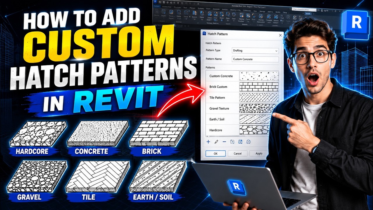 How to Add Custom Hatch Patterns in Revit | Beginner Tutorial - YouTube