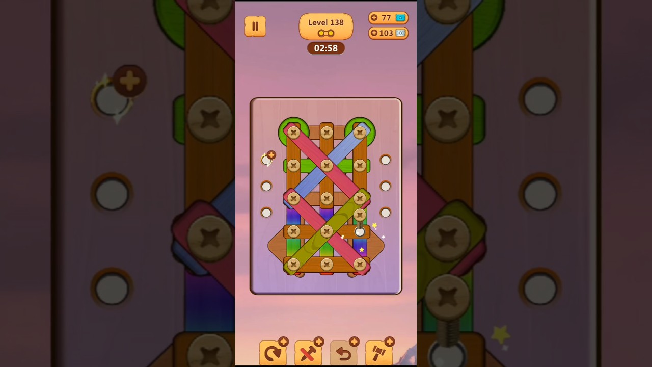 WOOD NUTS & BOLTS PUZZLE - Level138