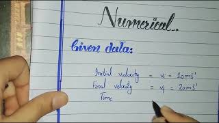 Numerical presentation| How to solve numerical in board exam