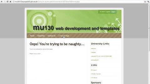MU130 - Login Part 08 - Dreamweaver CS5.5 - Logout a user.
