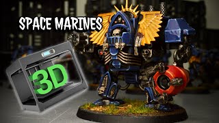 НАПЕЧАТАННЫЙ DREADNOUGHT — Собираем SPACE MARINES Crimson Fists (WARHAMMER 40000)