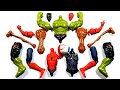 Spider-Man black panther Hulk smash siren head assemble toys video 