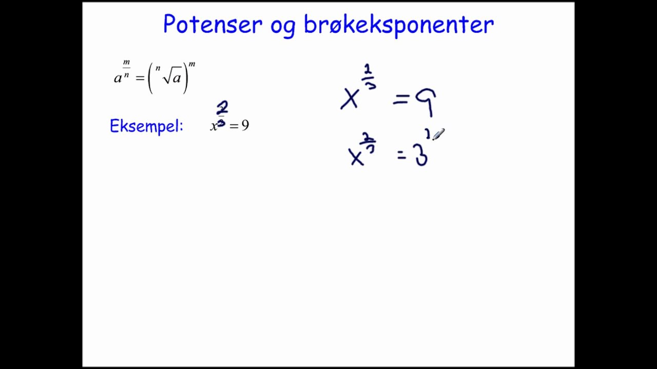 Poteneser med brøkfaktor
