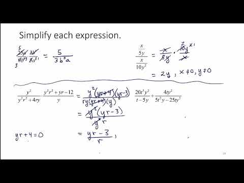 Multiplying and Dividing Rational Expressions More Than One Variable 12 ...