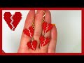 Corazon roto/ brick stitch /Aretes