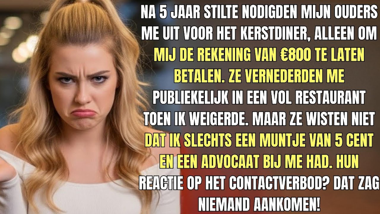 Mijn Ouders Nodigden Me Uit Voor Het Kerstdiner... Alleen Om Mij De Rekening Te Laten Betalen.