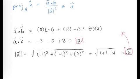 Find Vector and Scalar Projections - Example