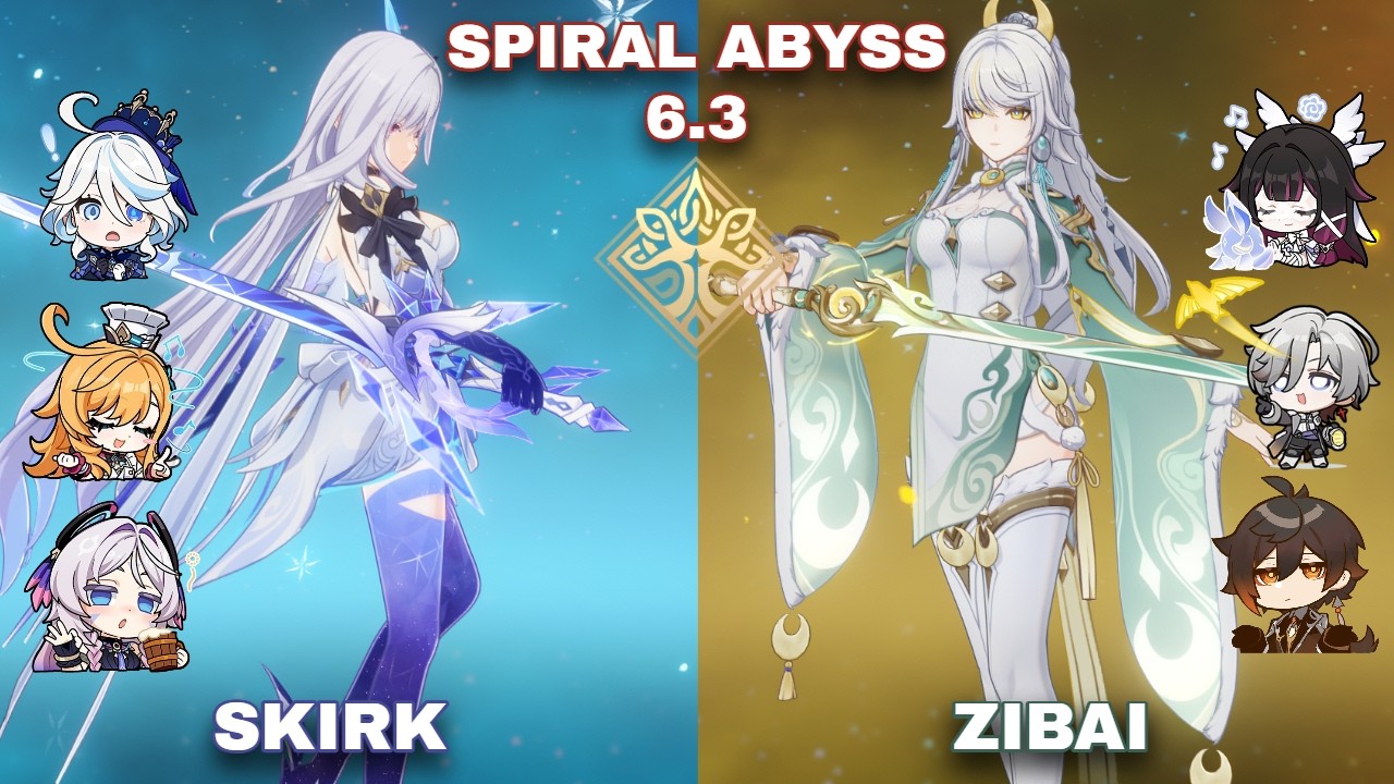 C1 Skirk & C0 Zibai | Spiral Abyss 6.3 | Genshin Impact